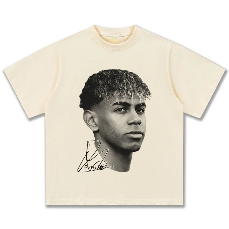 American Hip Hop 2025 New Yamal American Retro Cotton Crew Neck T-Shirt Men's and Women's Retro Fashion Short Sleeve Top - 𝐃𝐔𝐕𝐋𝐀𝐒𝐇𝐎𝐏