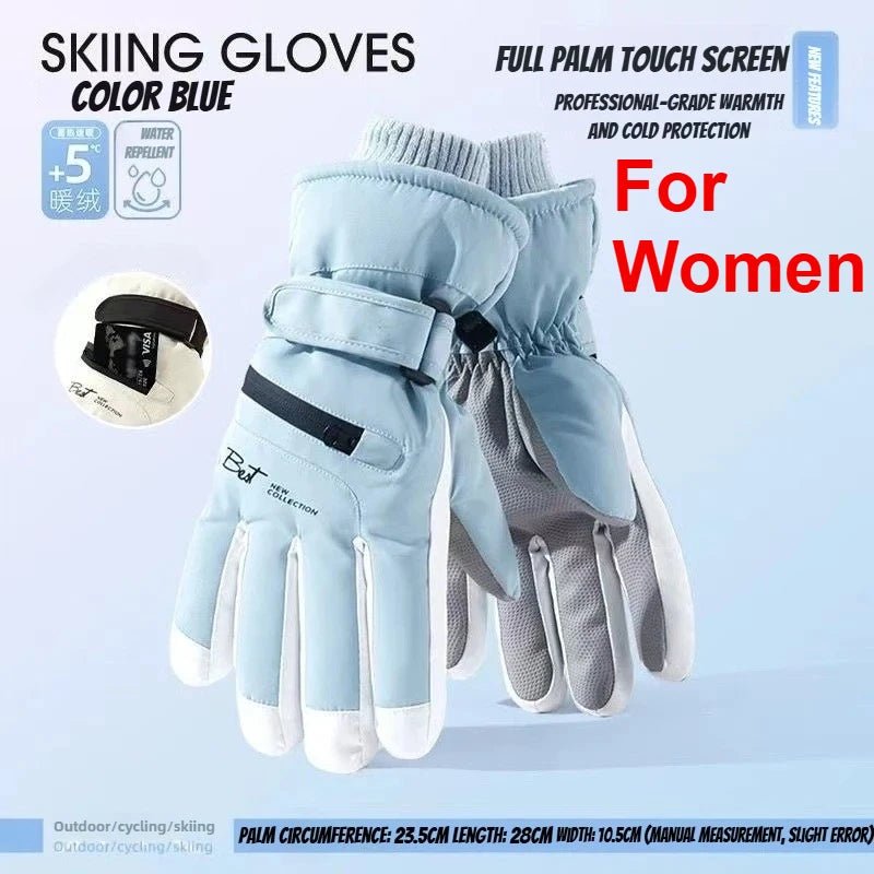 Winter Cycling Gloves Non Slip Touch Ski Gloves Snowboard Accessories Waterproof Pocket Warm Men's and Women's Thermal Gloves - 𝐃𝐔𝐕𝐋𝐀𝐒𝐇𝐎𝐏