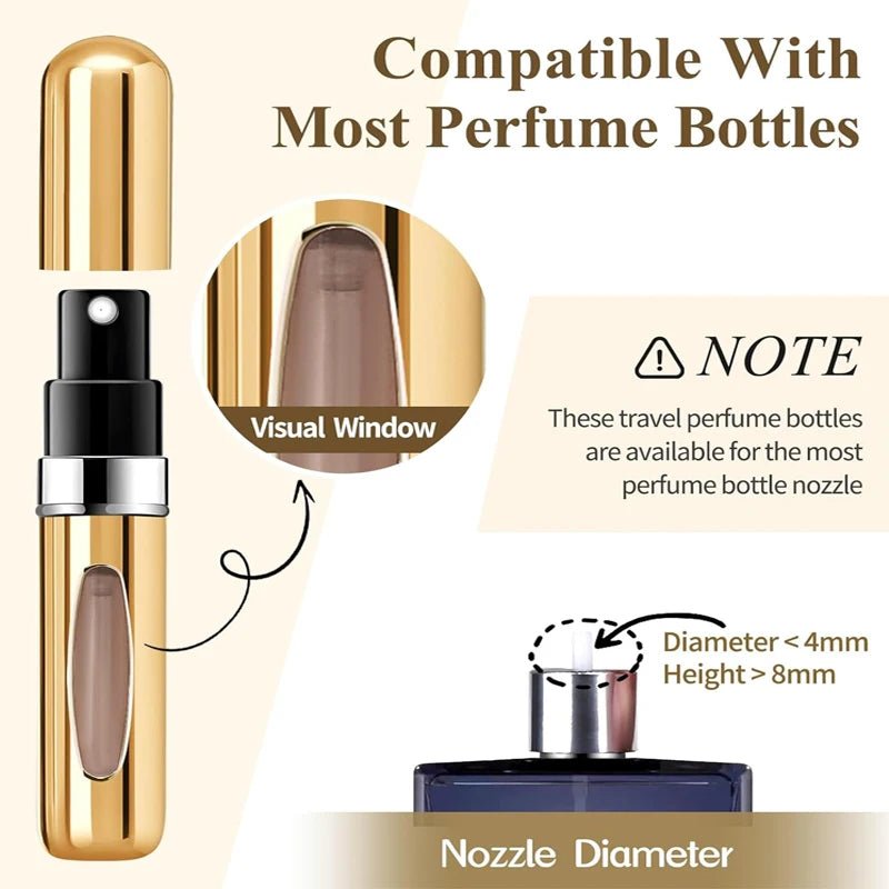 1/4Pcs 5ml Perfume Atomizer Portable Liquid Container for Cosmetics Traveling Mini Aluminum Spray Empty Refillable Bottle - 𝐝𝐮𝐯𝐥𝐚𝐬𝐡𝐨𝐩.𝐜𝐨𝐦