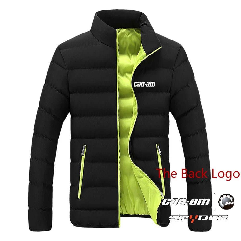 2022 Can Am Motorcycles Men's New Winter Jacket Fashion Hight Quality Coat Solid Color Stand Collar Zipper Cotton Clothes - 𝐃𝐔𝐕𝐋𝐀𝐒𝐇𝐎𝐏