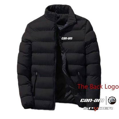 2022 Can Am Motorcycles Men's New Winter Jacket Fashion Hight Quality Coat Solid Color Stand Collar Zipper Cotton Clothes - 𝐃𝐔𝐕𝐋𝐀𝐒𝐇𝐎𝐏