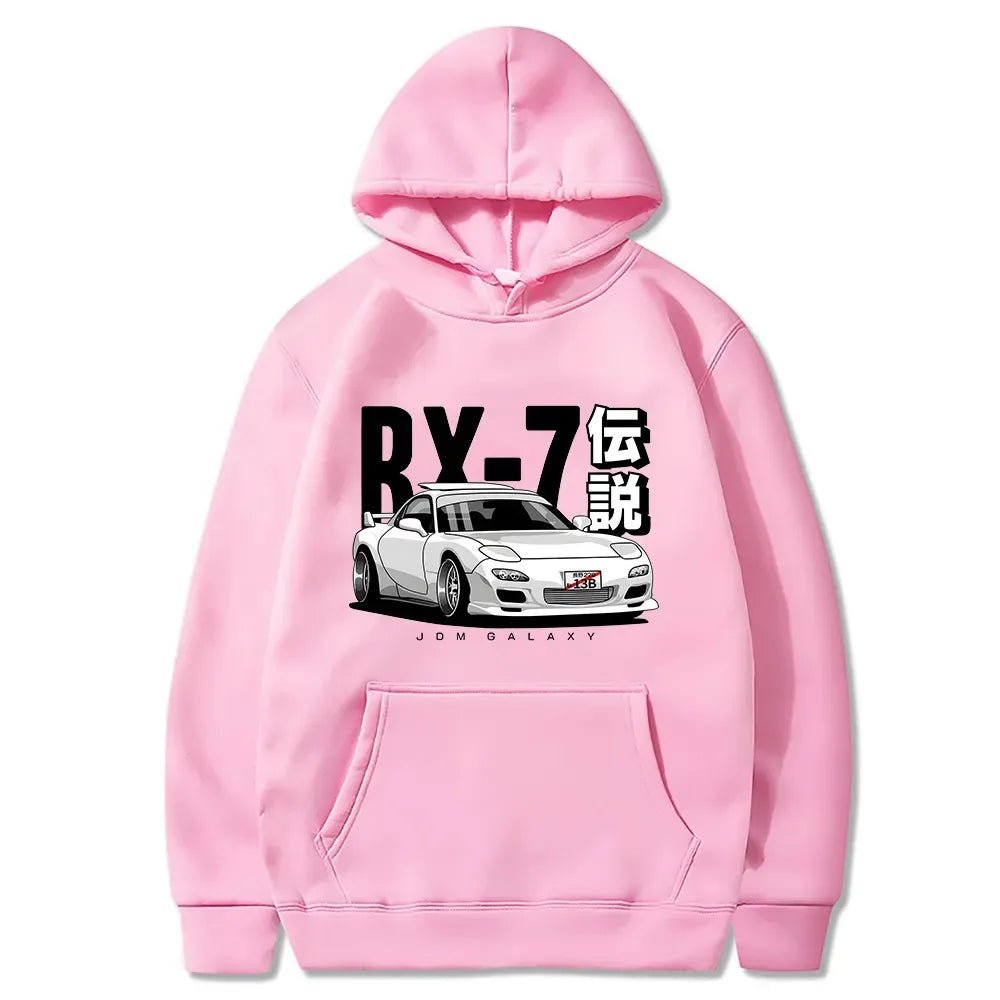 2024 trendy hoodie retro RX7 FD Drift Japanese car print breathable sports shirt Harajuku sportswear loose men's pullover - 𝐃𝐔𝐕𝐋𝐀𝐒𝐇𝐎𝐏