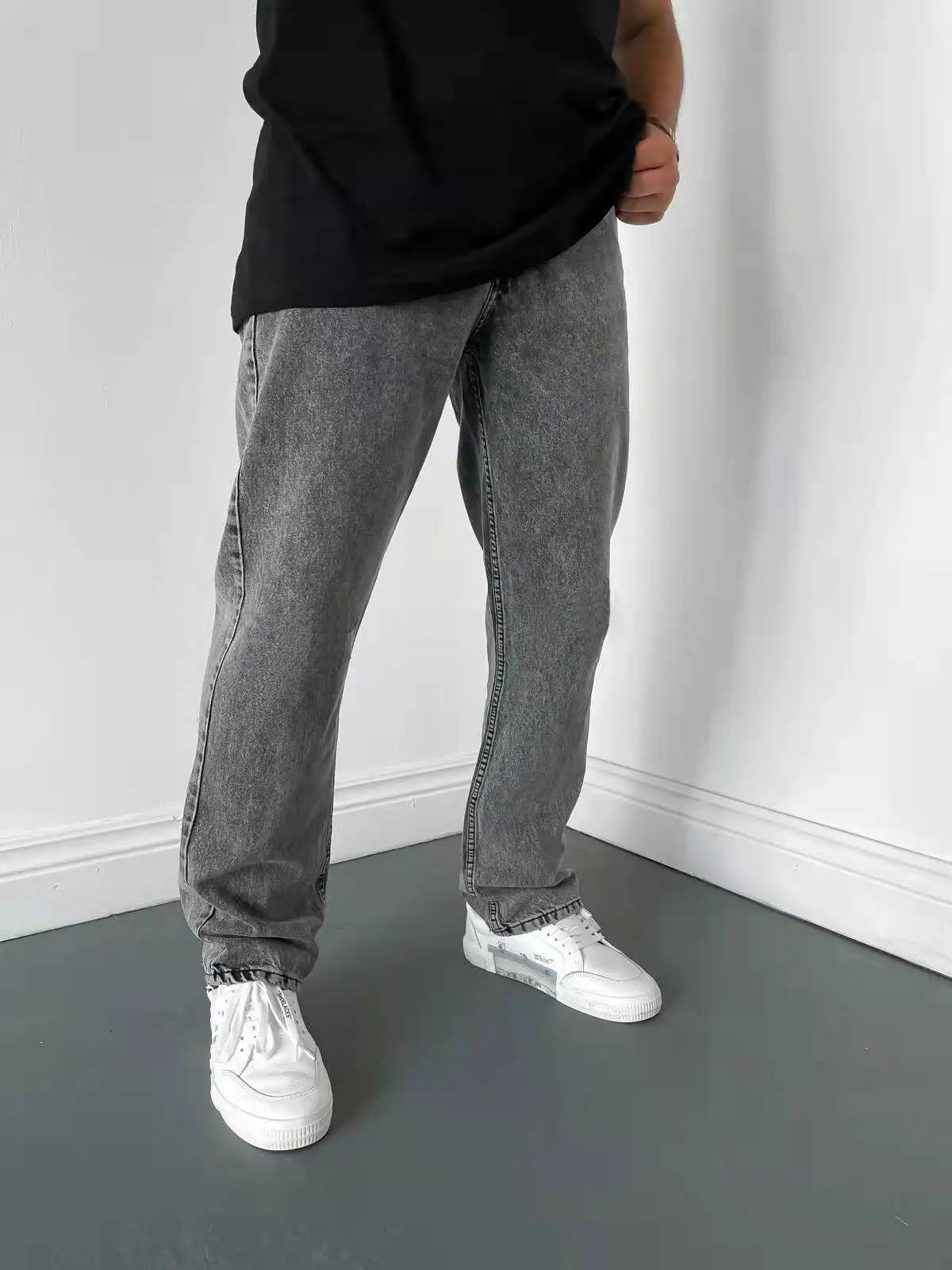 2025 New Business Men's Jeans Casual Straight Stretch Fashion Classic Blue Black Work Denim Trousers Male Brand Clothing S - 3XL - 𝐝𝐮𝐯𝐥𝐚𝐬𝐡𝐨𝐩.𝐜𝐨𝐦