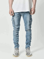 2025 New Korean Men's Casual Long Jeans Classic Man Straight Denim Wide - leg Pants Solid Color Light Blue Grey Black 4XL - 𝐝𝐮𝐯𝐥𝐚𝐬𝐡𝐨𝐩.𝐜𝐨𝐦