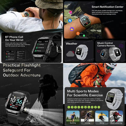 2025 New SmartWatch Men For Women Militray Outdoor GPS Track Sport Watches Heart Rate Sleep Waterproof Smart Watch IOS Android - 𝐝𝐮𝐯𝐥𝐚𝐬𝐡𝐨𝐩.𝐜𝐨𝐦