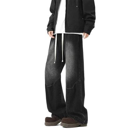 2025 New Streetwear Baggy Jeans for Men Korean Fashion Wide Leg Straight Denim Pants Male Elastic Waist Classic Y2K Blue Jean - 𝐝𝐮𝐯𝐥𝐚𝐬𝐡𝐨𝐩.𝐜𝐨𝐦