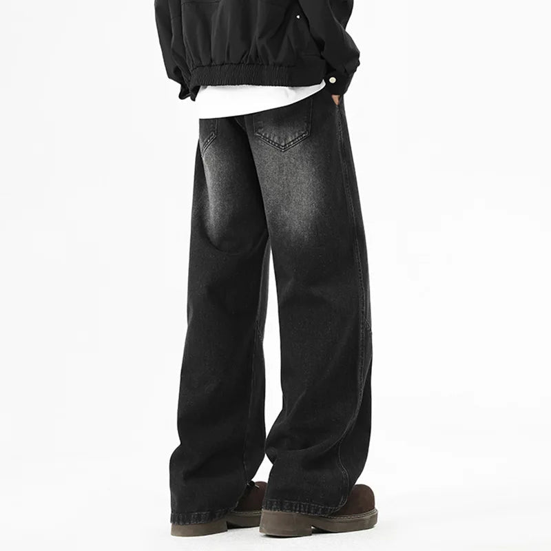 2025 New Streetwear Baggy Jeans for Men Korean Fashion Wide Leg Straight Denim Pants Male Elastic Waist Classic Y2K Blue Jean - 𝐝𝐮𝐯𝐥𝐚𝐬𝐡𝐨𝐩.𝐜𝐨𝐦
