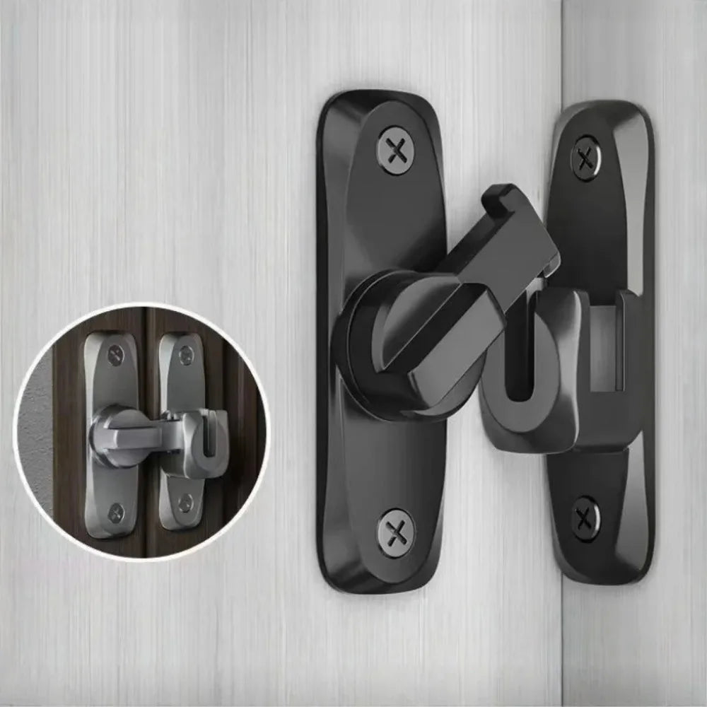 90/180 Degree Flip Door Lock Home Security Sliding Door Latch Small Gate Latches Hardware Anti - theft Lock Zinc Alloy Door Bolts - 𝐃𝐔𝐕𝐋𝐀𝐒𝐇𝐎𝐏