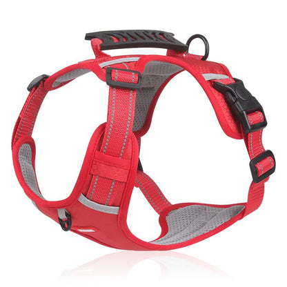 Adjustable No - Pull Pet Harness for Dogs and Cats - Soft Padded Harness with Easy Control Handle for Large Breeds - Prevents Choking and Pulling - Comfortable and Secure Fit - 𝐃𝐔𝐕𝐋𝐀𝐒𝐇𝐎𝐏