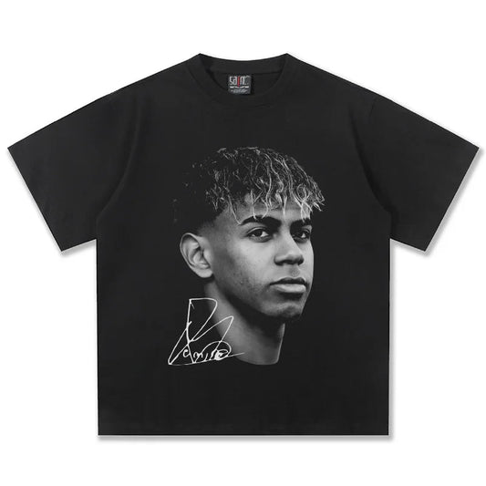 American Hip Hop 2025 New Yamal American Retro Cotton Crew Neck T-Shirt Men's and Women's Retro Fashion Short Sleeve Top - 𝐃𝐔𝐕𝐋𝐀𝐒𝐇𝐎𝐏