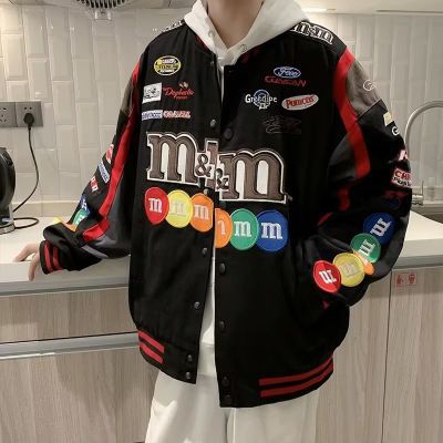 American style detachable motorcycle jacket couple retro hip - hop loose versatile couple baseball jacket new style jacket - 𝐃𝐔𝐕𝐋𝐀𝐒𝐇𝐎𝐏