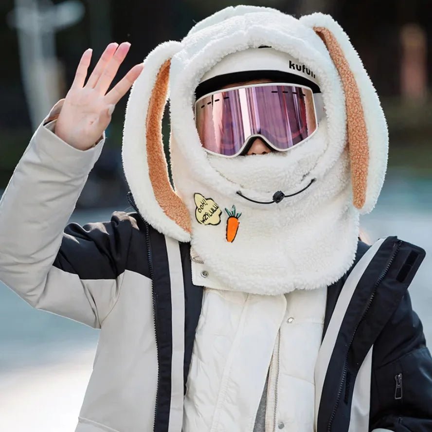 Animal Ear Ski Helmet Cover Bear Cat Ear Skiing Warmer Comfortable Soft Fleece Winter Warm Skiing Head Warmer Ski Accessories - 𝐃𝐔𝐕𝐋𝐀𝐒𝐇𝐎𝐏