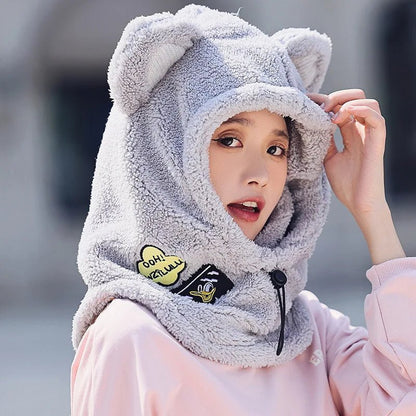 Animal Ear Ski Helmet Cover Bear Cat Ear Skiing Warmer Comfortable Soft Fleece Winter Warm Skiing Head Warmer Ski Accessories - 𝐃𝐔𝐕𝐋𝐀𝐒𝐇𝐎𝐏