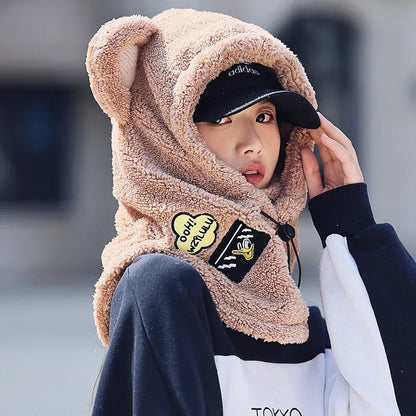 Animal Ear Ski Helmet Cover Bear Cat Ear Skiing Warmer Comfortable Soft Fleece Winter Warm Skiing Head Warmer Ski Accessories - 𝐃𝐔𝐕𝐋𝐀𝐒𝐇𝐎𝐏
