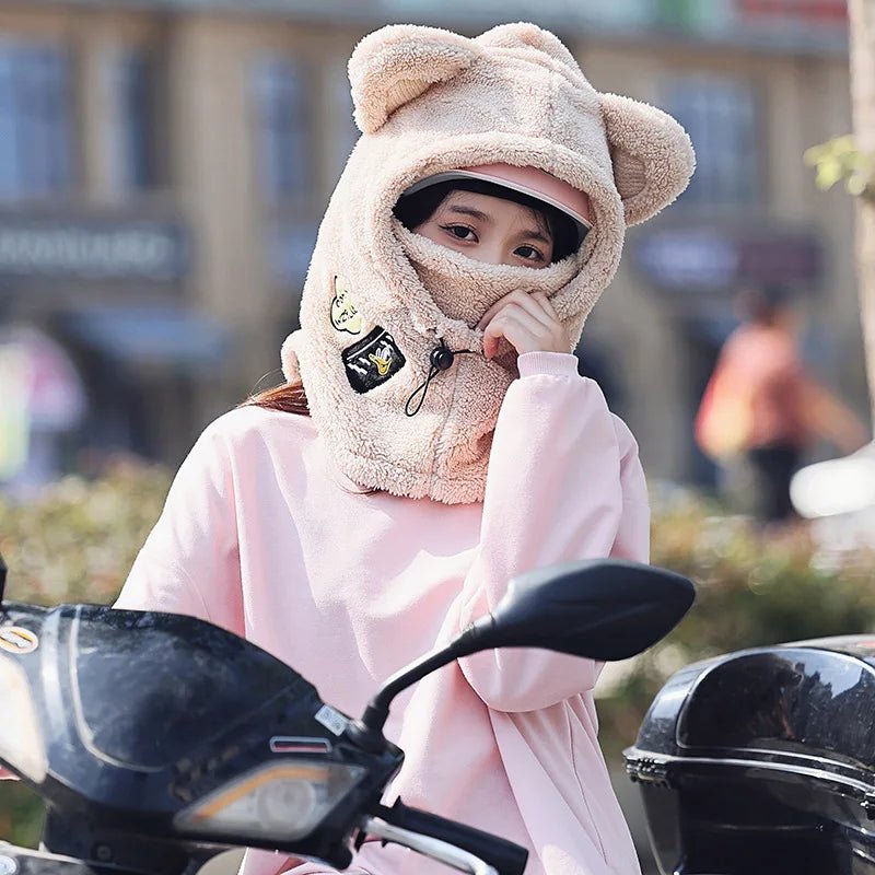 Animal Ear Ski Helmet Cover Bear Cat Ear Skiing Warmer Comfortable Soft Fleece Winter Warm Skiing Head Warmer Ski Accessories - 𝐃𝐔𝐕𝐋𝐀𝐒𝐇𝐎𝐏