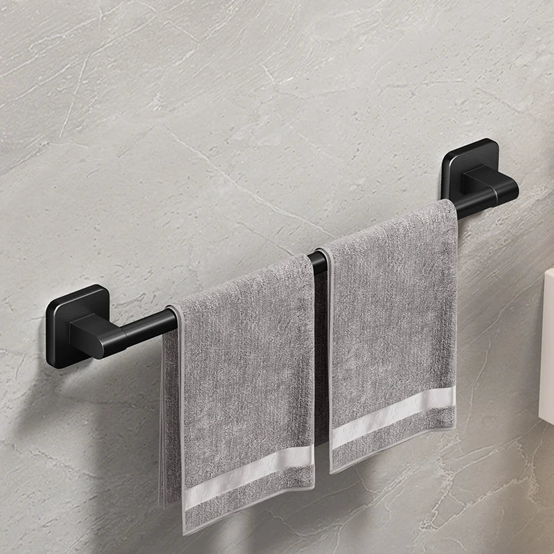 Bathroom Towel Holder White Without Drilling Bathroom Black Towel Rack Towel Bar Self - Adhesive Bathroom Towel Rack Towel Rail - 𝐃𝐔𝐕𝐋𝐀𝐒𝐇𝐎𝐏