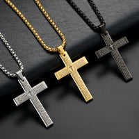 Easter Cross Verse Pendant Necklace Men's Trendy Women's Necklace For Men, father's day gift