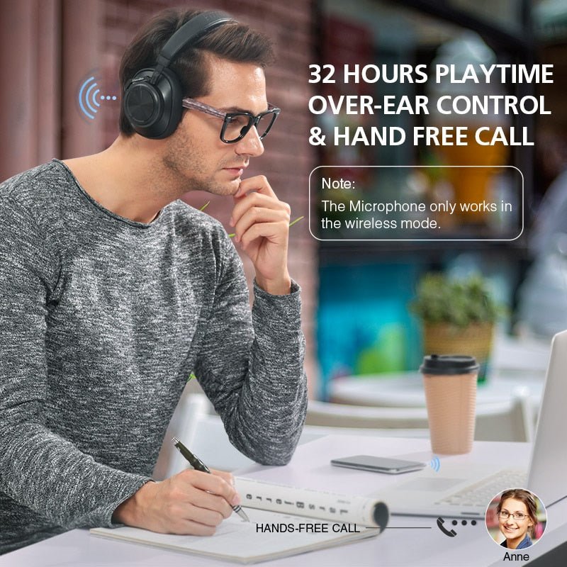 Bluedio T6S Bluetooth Headphones Active Noise Cancelling Wireless Headset For Phones And Music With Voice Control - 𝐃𝐔𝐕𝐋𝐀𝐒𝐇𝐎𝐏