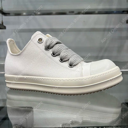 Casual Shoes Men Canvas Beige Low Top Brand Jumbo Lace Up Ro Thick Sole Luxury Designer Trainers Women Street Flat Sneakers - 𝐝𝐮𝐯𝐥𝐚𝐬𝐡𝐨𝐩.𝐜𝐨𝐦