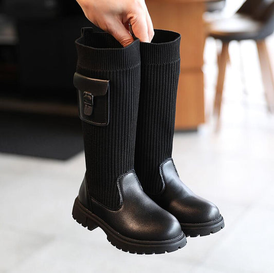 Children Long Boots Girls Knee Fashion Children Socks Snow Boots Autumn Winter Princess Girls Sport Shoes Child Sneakers - 𝐝𝐮𝐯𝐥𝐚𝐬𝐡𝐨𝐩.𝐜𝐨𝐦