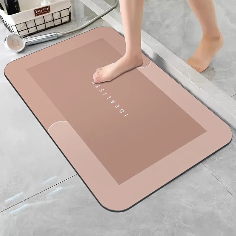 Diatomaceous Earth Bath Mat Super Absorbent Non Slip Fast Drying Soft Floor Mat for Bathroom Shower Laundry Bedroom Kitchen RV - 𝐃𝐔𝐕𝐋𝐀𝐒𝐇𝐎𝐏