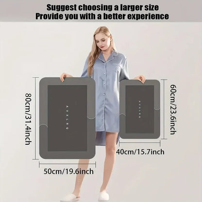 Diatomaceous Earth Bath Mat Super Absorbent Non Slip Fast Drying Soft Floor Mat for Bathroom Shower Laundry Bedroom Kitchen RV - 𝐃𝐔𝐕𝐋𝐀𝐒𝐇𝐎𝐏