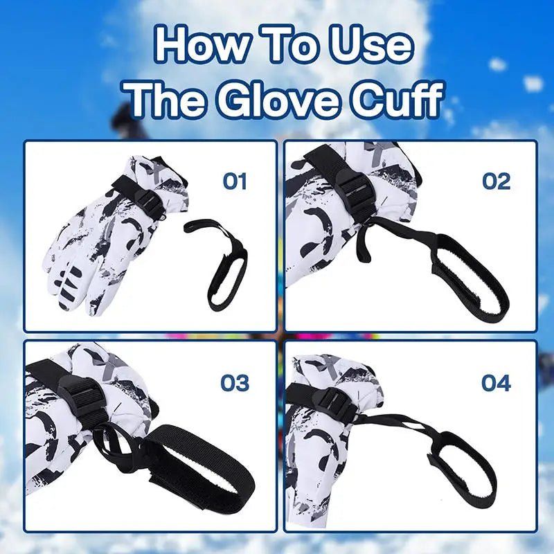 Elastic Wrist Straps for Ski and Snowboard Gloves Adjustable Ski Glove Lead for Men and Women Sport Skiing Glove Safet - y Strap - 𝐃𝐔𝐕𝐋𝐀𝐒𝐇𝐎𝐏