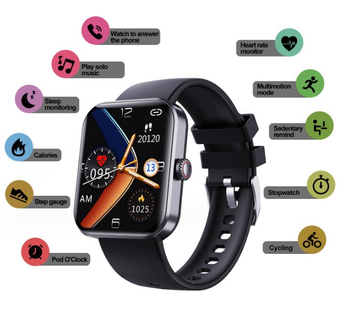 F57L sports wristband heart rate blood pressure monitoring body temperature information push Bluetooth smart watch - 𝐃𝐔𝐕𝐋𝐀𝐒𝐇𝐎𝐏