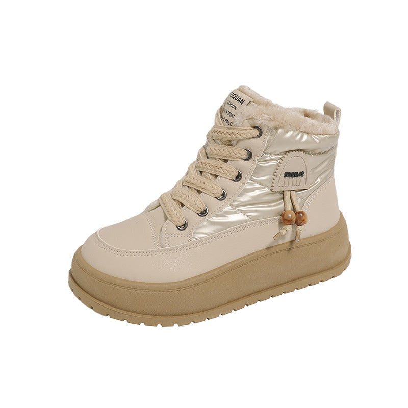 Fleece - Lined High - Top Snow Boots for Women, Fashionable Insulated Casual Winter Shoes Student - Friendly Design - 𝐝𝐮𝐯𝐥𝐚𝐬𝐡𝐨𝐩.𝐜𝐨𝐦