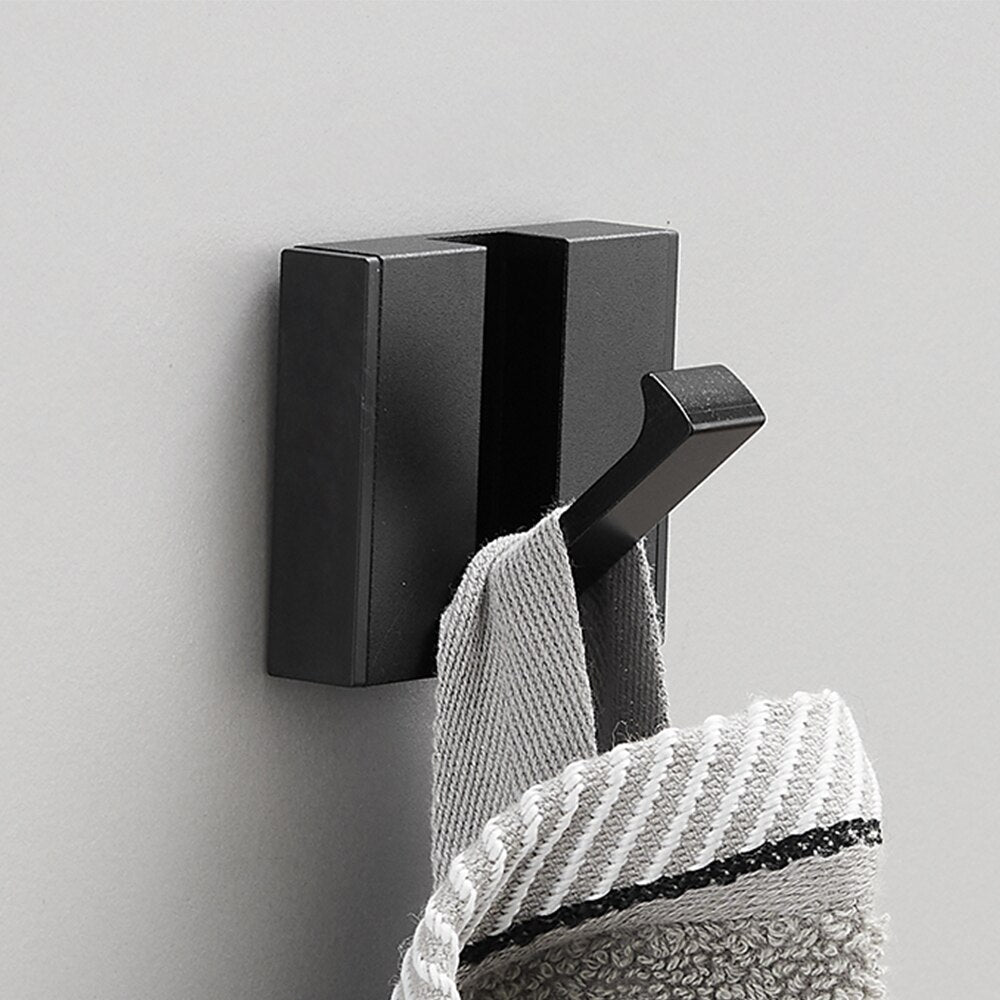 Folding Towel Hanger 2ways Installation Wall Hooks Coat Clothes Holder for Bathroom Kitchen Bedroom Hallway, Black Gold - 𝐝𝐮𝐯𝐥𝐚𝐬𝐡𝐨𝐩.𝐜𝐨𝐦