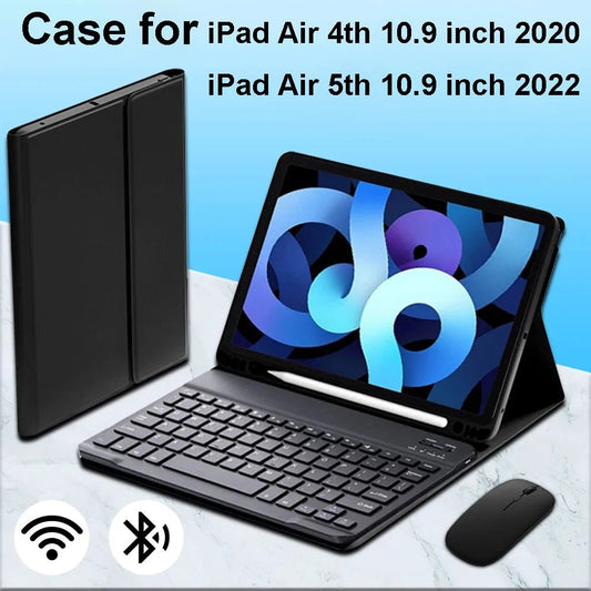 For iPad Air 4th 10.9" 2020 A2072 A2316 A2324 A2325 Keyboard Case for iPad Air 5th 10.9" 2022 A2588 A2589 A2591 Case - 𝐃𝐔𝐕𝐋𝐀𝐒𝐇𝐎𝐏