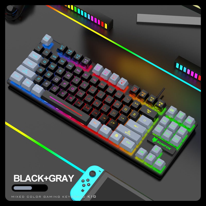 Gaming Keyboard Colorful LED Backlight Office Keyboard for Desktop Typing PC - 𝐃𝐔𝐕𝐋𝐀𝐒𝐇𝐎𝐏