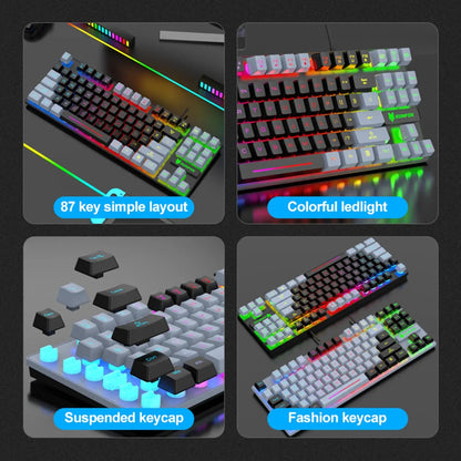 Gaming Keyboard Colorful LED Backlight Office Keyboard for Desktop Typing PC - 𝐃𝐔𝐕𝐋𝐀𝐒𝐇𝐎𝐏