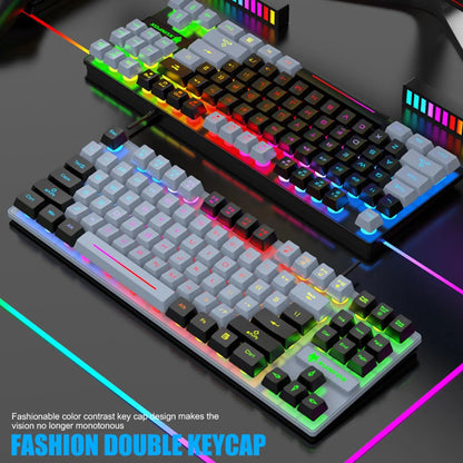Gaming Keyboard Colorful LED Backlight Office Keyboard for Desktop Typing PC - 𝐃𝐔𝐕𝐋𝐀𝐒𝐇𝐎𝐏