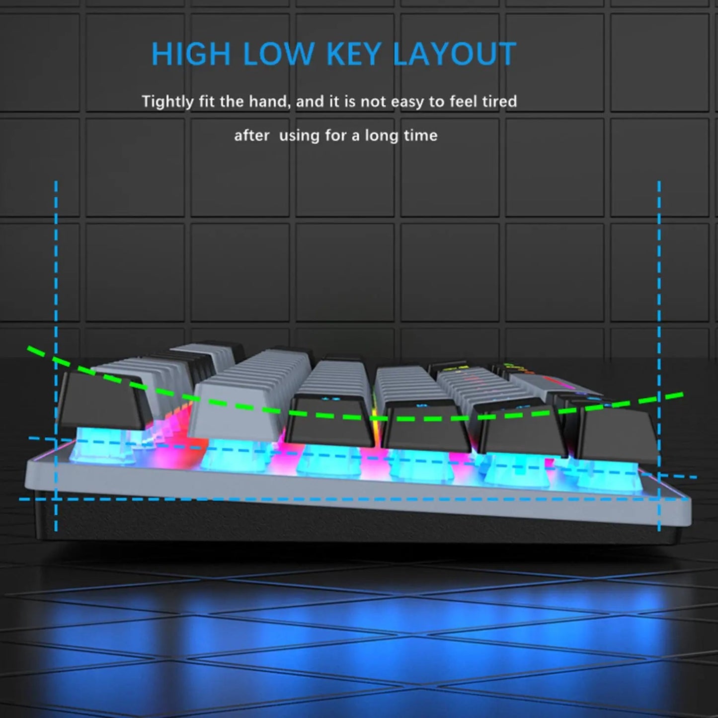 Gaming Keyboard Colorful LED Backlight Office Keyboard for Desktop Typing PC - 𝐃𝐔𝐕𝐋𝐀𝐒𝐇𝐎𝐏