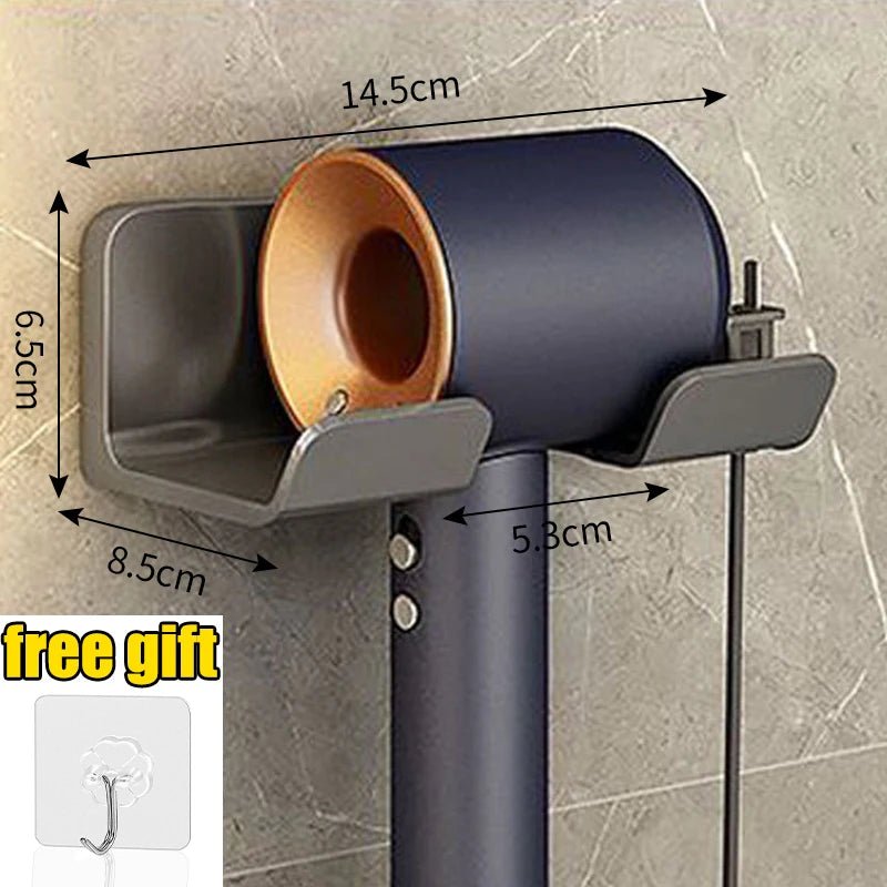 Hair Dryer Holder Wall Mounted Wall Dryer Cradle white black greyHairdryer Blow Dryer Organizer for Bathroom Bathroom Shelves - 𝐃𝐔𝐕𝐋𝐀𝐒𝐇𝐎𝐏