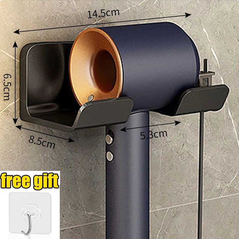 Hair Dryer Holder Wall Mounted Wall Dryer Cradle white black greyHairdryer Blow Dryer Organizer for Bathroom Bathroom Shelves - 𝐃𝐔𝐕𝐋𝐀𝐒𝐇𝐎𝐏