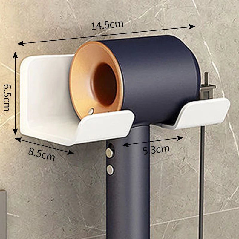 Hair Dryer Holder Wall Mounted Wall Dryer Cradle white black greyHairdryer Blow Dryer Organizer for Bathroom Bathroom Shelves - 𝐃𝐔𝐕𝐋𝐀𝐒𝐇𝐎𝐏
