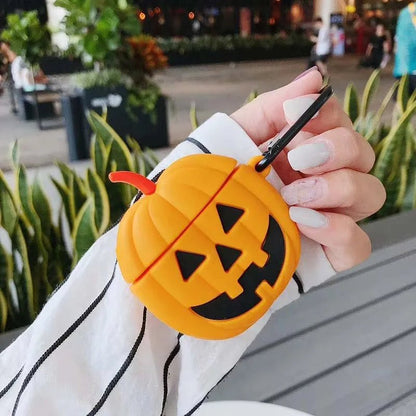 Halloween Cartoon Case For airpods 1 2 Cover Wireless Bluetooh ear phone airpod Case Carabiner Soft Silicone earphone Cover - 𝐃𝐔𝐕𝐋𝐀𝐒𝐇𝐎𝐏