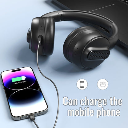 Head mounted Bluetooth earphones with portable power bank wireless earphones Type - C interface foldable card insertion - 𝐝𝐮𝐯𝐥𝐚𝐬𝐡𝐨𝐩.𝐜𝐨𝐦