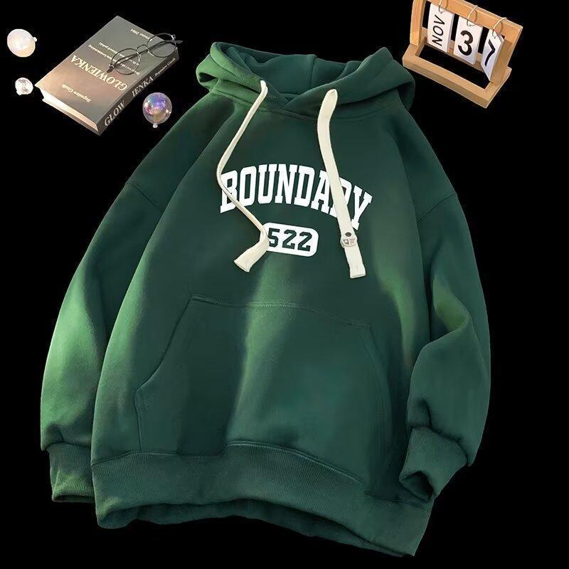 Heavyweight Hooded Fleece Sweatshirt Men American Style Outerwear INS Style Loose Trendy Brand Plus Size Top Clothing - 𝐝𝐮𝐯𝐥𝐚𝐬𝐡𝐨𝐩.𝐜𝐨𝐦