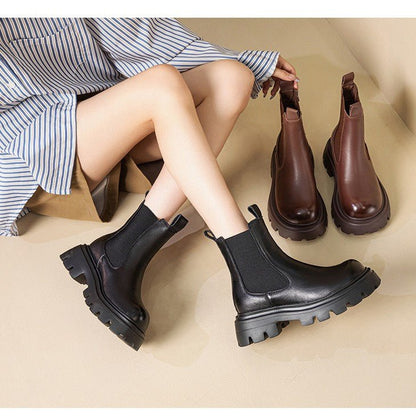 Height increasing short boots with plush chimney single boots - 𝐝𝐮𝐯𝐥𝐚𝐬𝐡𝐨𝐩.𝐜𝐨𝐦