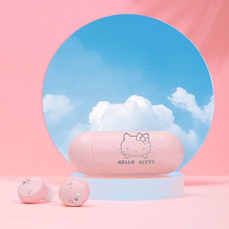 Hello Kitty WIreless Bluetooth Earphone With Charging Case Smart Touch HiFi Earphone Mini Headset Noise Reduction Earphones - 𝐃𝐔𝐕𝐋𝐀𝐒𝐇𝐎𝐏