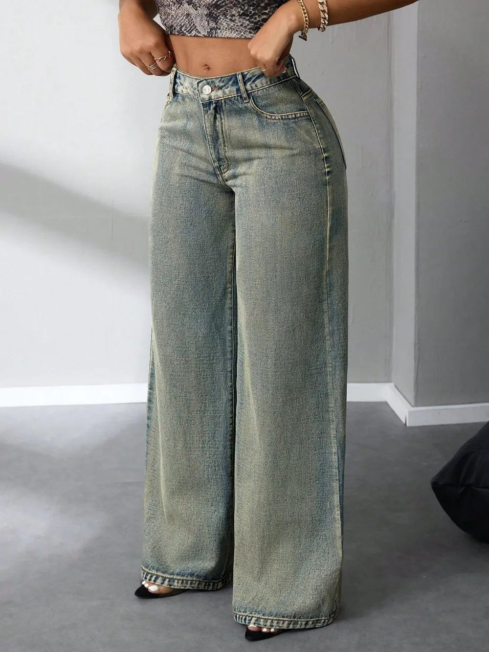 High Waist Wide Leg Jeans - 𝐝𝐮𝐯𝐥𝐚𝐬𝐡𝐨𝐩.𝐜𝐨𝐦