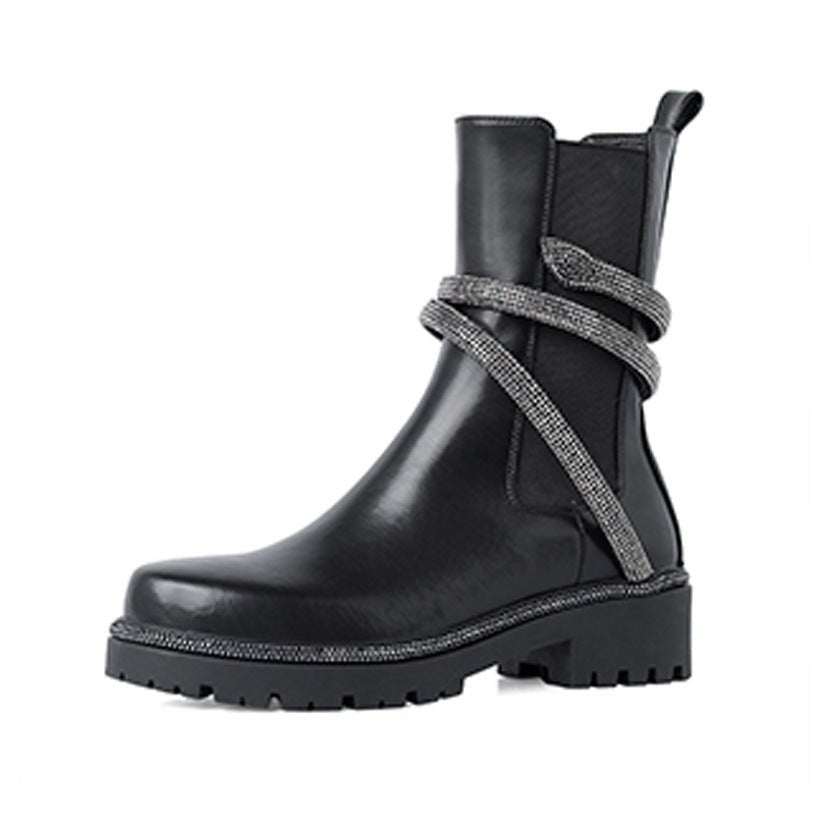 Inner Martin Boots Women's Thick Soled Spring And Autumn Chimney Chelsea Short Boots Black British Style Single Boots - 𝐝𝐮𝐯𝐥𝐚𝐬𝐡𝐨𝐩.𝐜𝐨𝐦