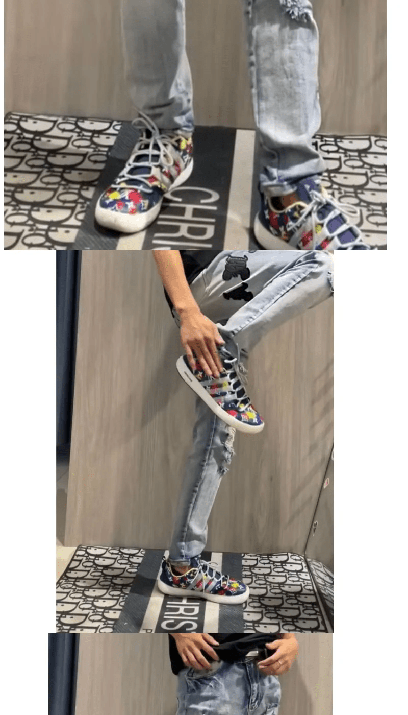 Internet Celebrity Same Style Washed Distressed Ripped Jeans Embroidered Letters High Street Casual Versatile Slim Student Pants - 𝐃𝐔𝐕𝐋𝐀𝐒𝐇𝐎𝐏