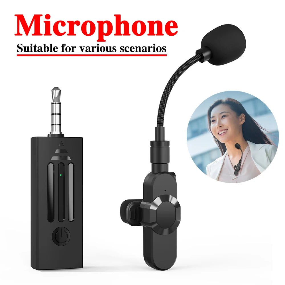 K35D Wireless Microphone 3.5mm Collar style Teacher Classroom Bee Amplifier Extended Video Receiver - 𝐃𝐔𝐕𝐋𝐀𝐒𝐇𝐎𝐏