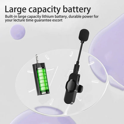 K35D Wireless Microphone 3.5mm Collar style Teacher Classroom Bee Amplifier Extended Video Receiver - 𝐃𝐔𝐕𝐋𝐀𝐒𝐇𝐎𝐏