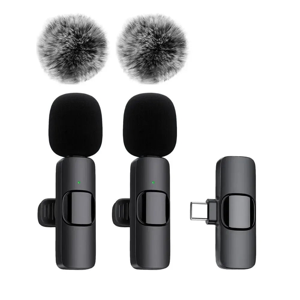 K60 NEW Wireless Lavalier Microphone Audio Video Recording Mini Mic For iPhone Android Laptop Gaming Mobile Phone Microphone - 𝐃𝐔𝐕𝐋𝐀𝐒𝐇𝐎𝐏