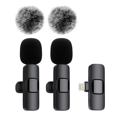 K60 NEW Wireless Lavalier Microphone Audio Video Recording Mini Mic For iPhone Android Laptop Gaming Mobile Phone Microphone - 𝐃𝐔𝐕𝐋𝐀𝐒𝐇𝐎𝐏